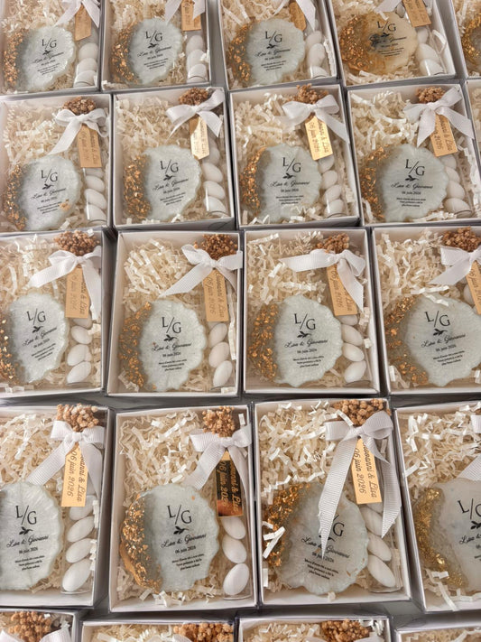 Personalized Magnets and Candy Tubes Wedding Favors - Luxury Souvenir Gifts for Guests