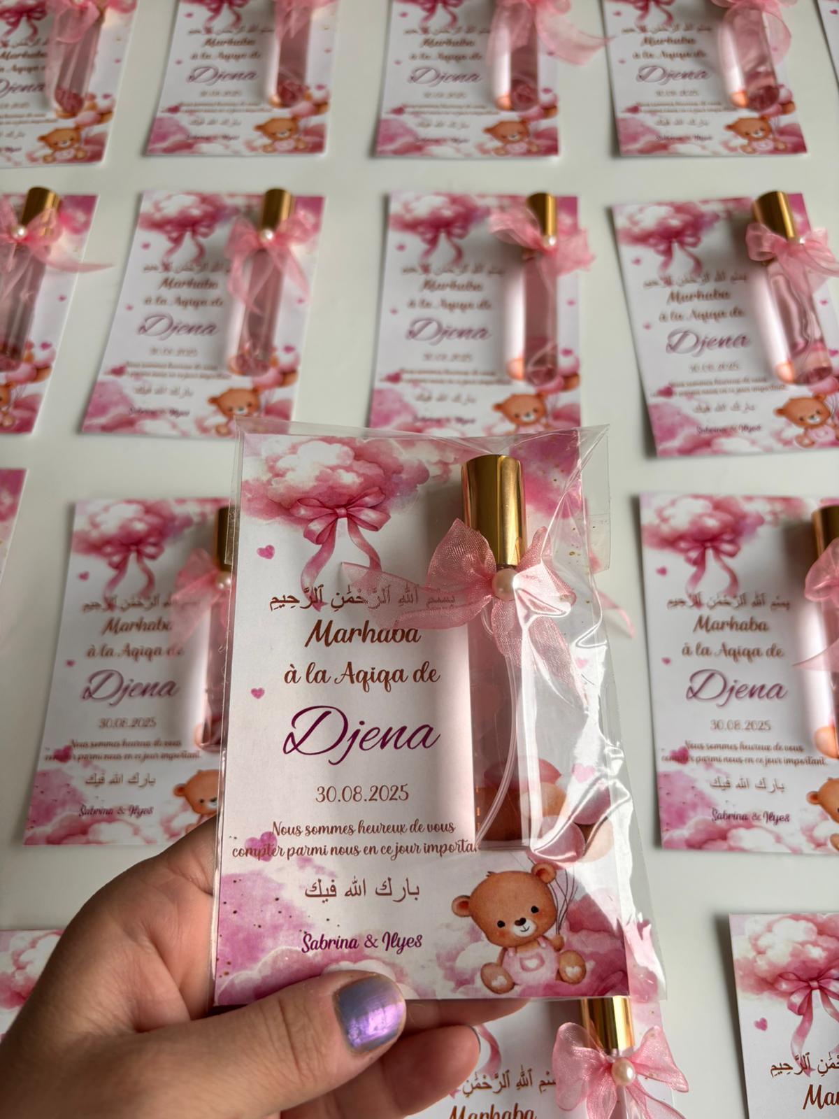 Mini-parfums personnalisés – Sprays parfumés sur mesure pour mariages, Aqiqa et événements