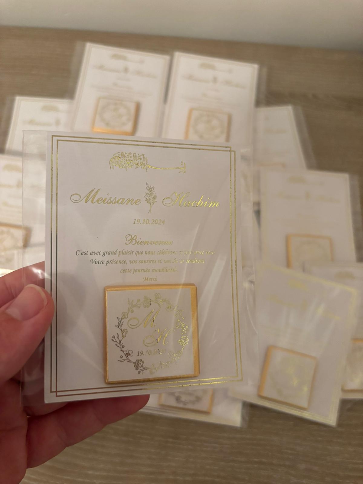 Personalized Keepsake Chocolate Card - Custom Event Favor
