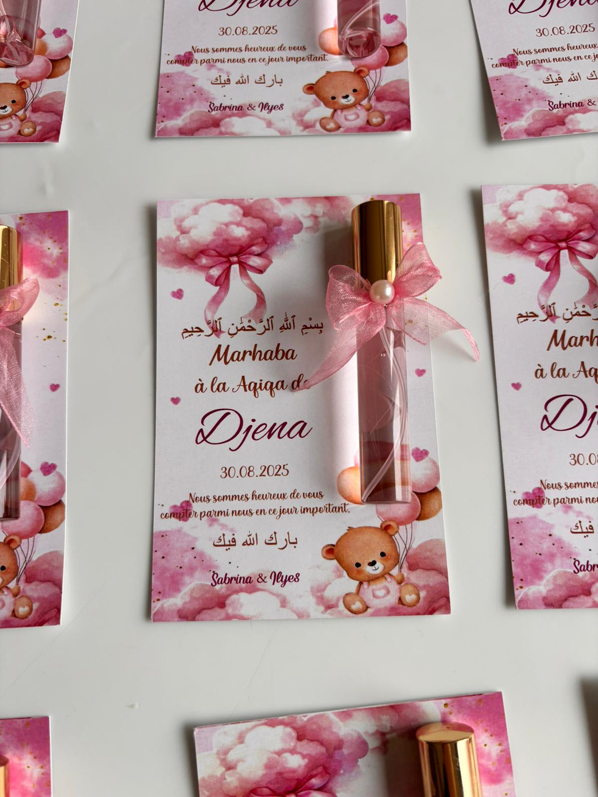 Mini-parfums personnalisés – Sprays parfumés sur mesure pour mariages, Aqiqa et événements
