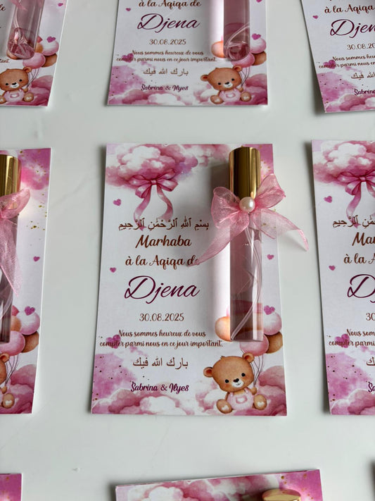 Personalized Mini Cologne Favors - Custom Fragrance Sprays for Weddings, Aqiqa & Events