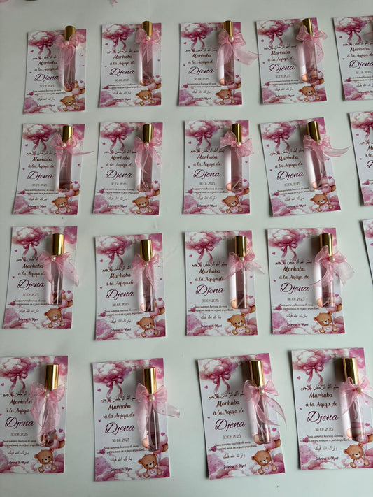 Personalized Mini Cologne Favors - Custom Fragrance Sprays for Weddings, Aqiqa & Events