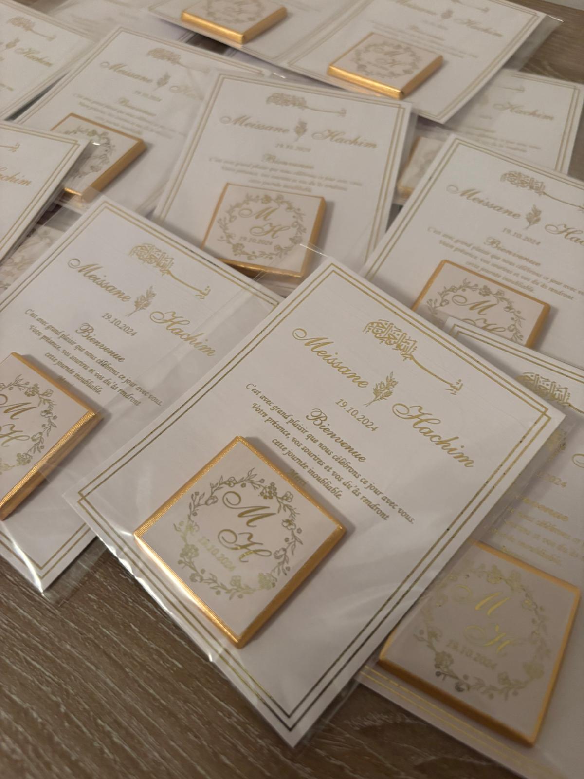 Personalized Keepsake Chocolate Card - Custom Event Favor