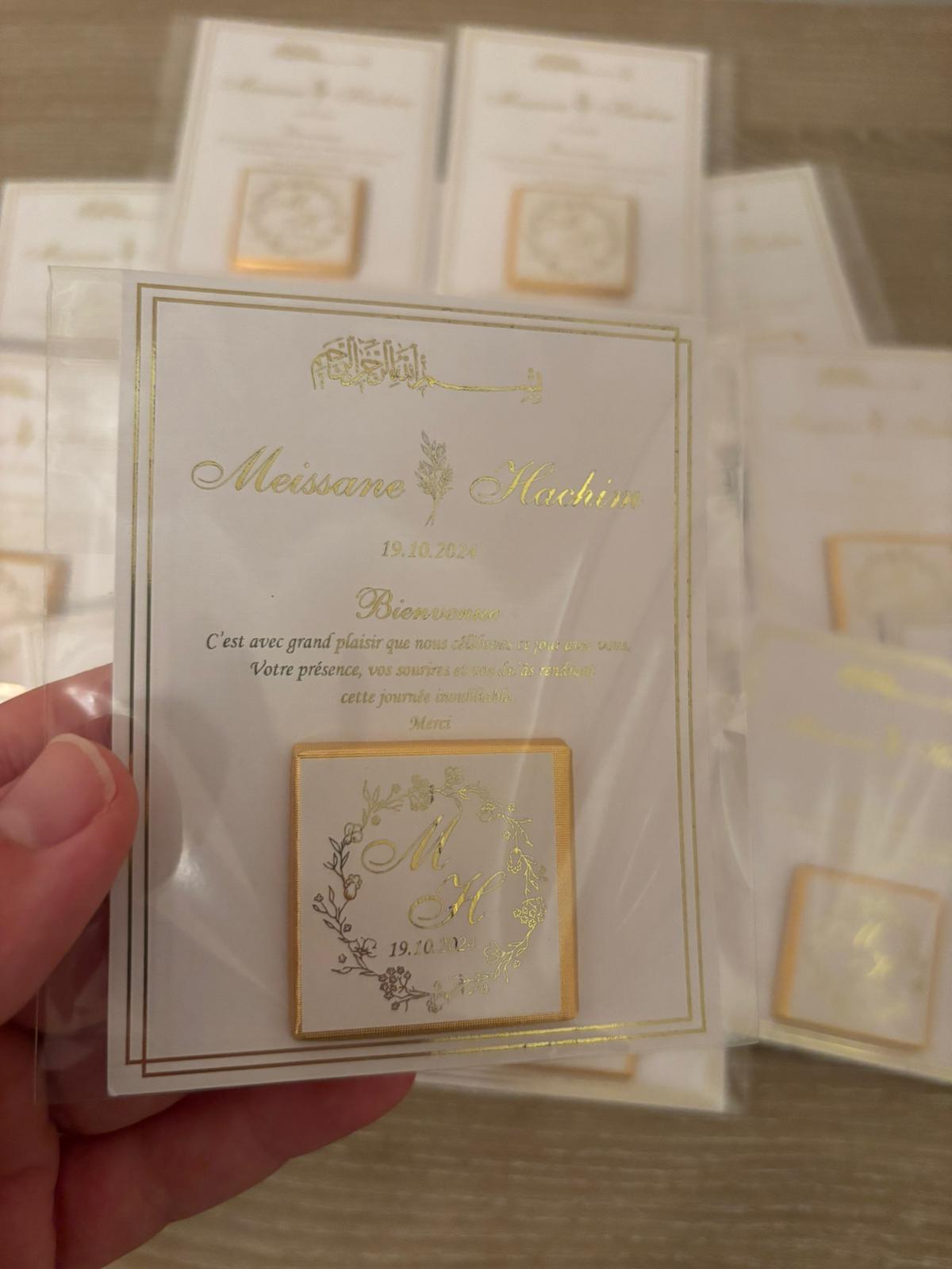 Personalized Keepsake Chocolate Card - Custom Event Favor