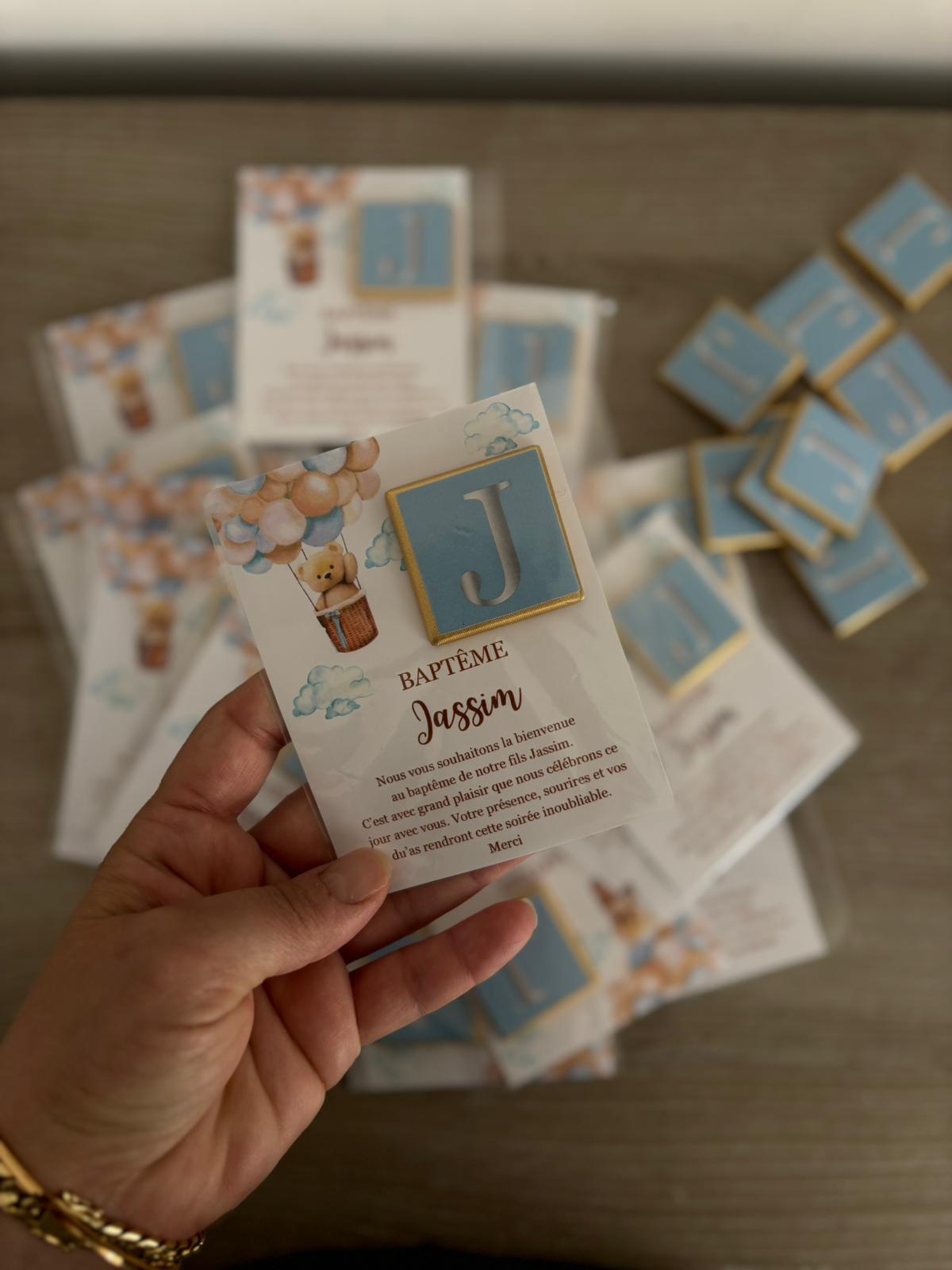 Personalized Keepsake Chocolate Card - Custom Event Favor