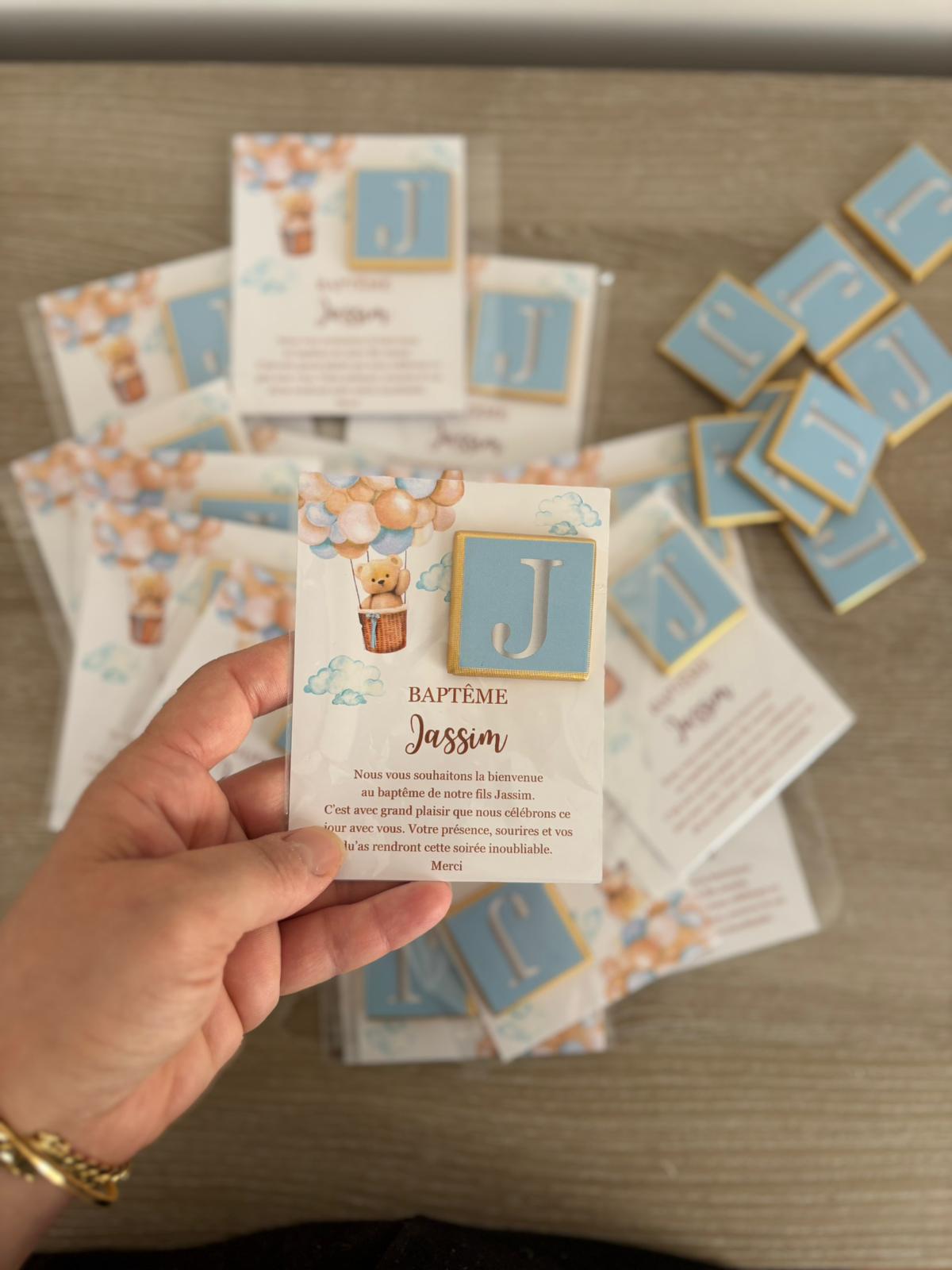 Personalized Keepsake Chocolate Card - Custom Event Favor