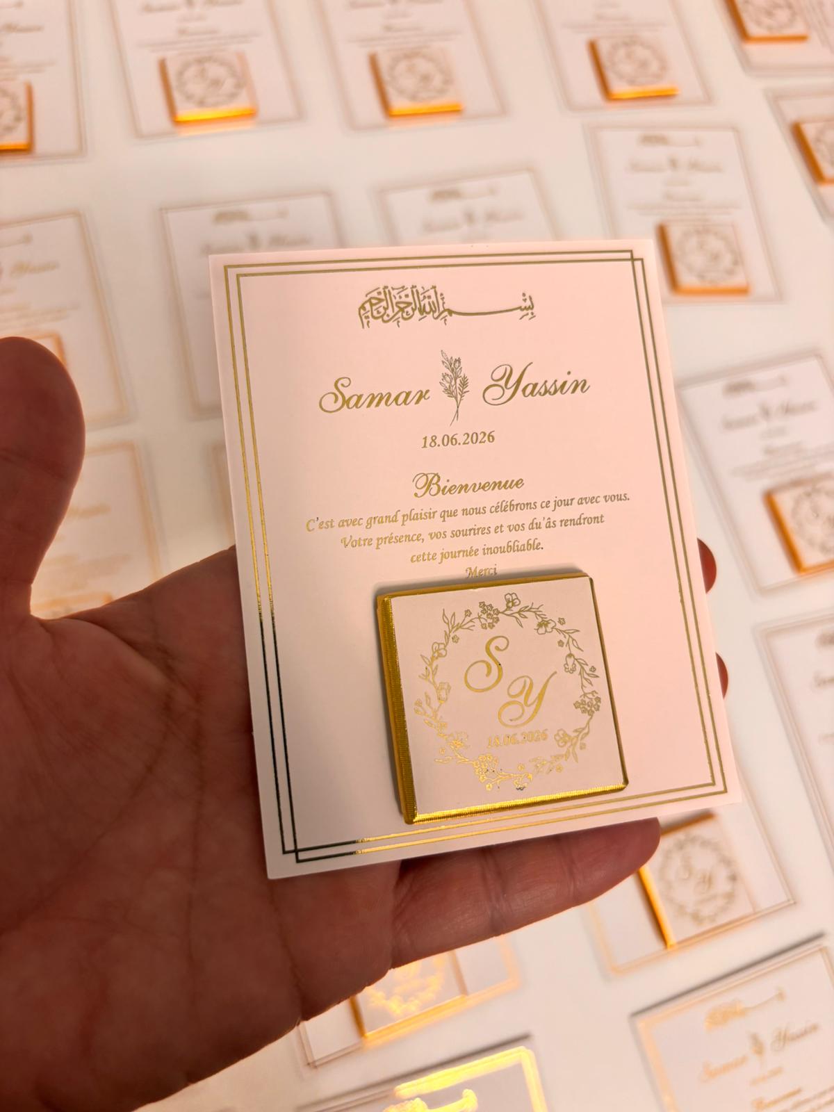Personalized Keepsake Chocolate Card - Custom Event Favor