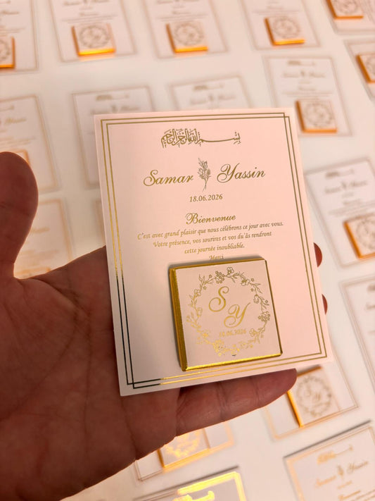 Personalized Keepsake Chocolate Card - Custom Event Favor