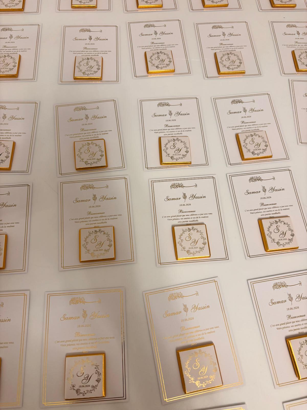 Personalized Keepsake Chocolate Card - Custom Event Favor